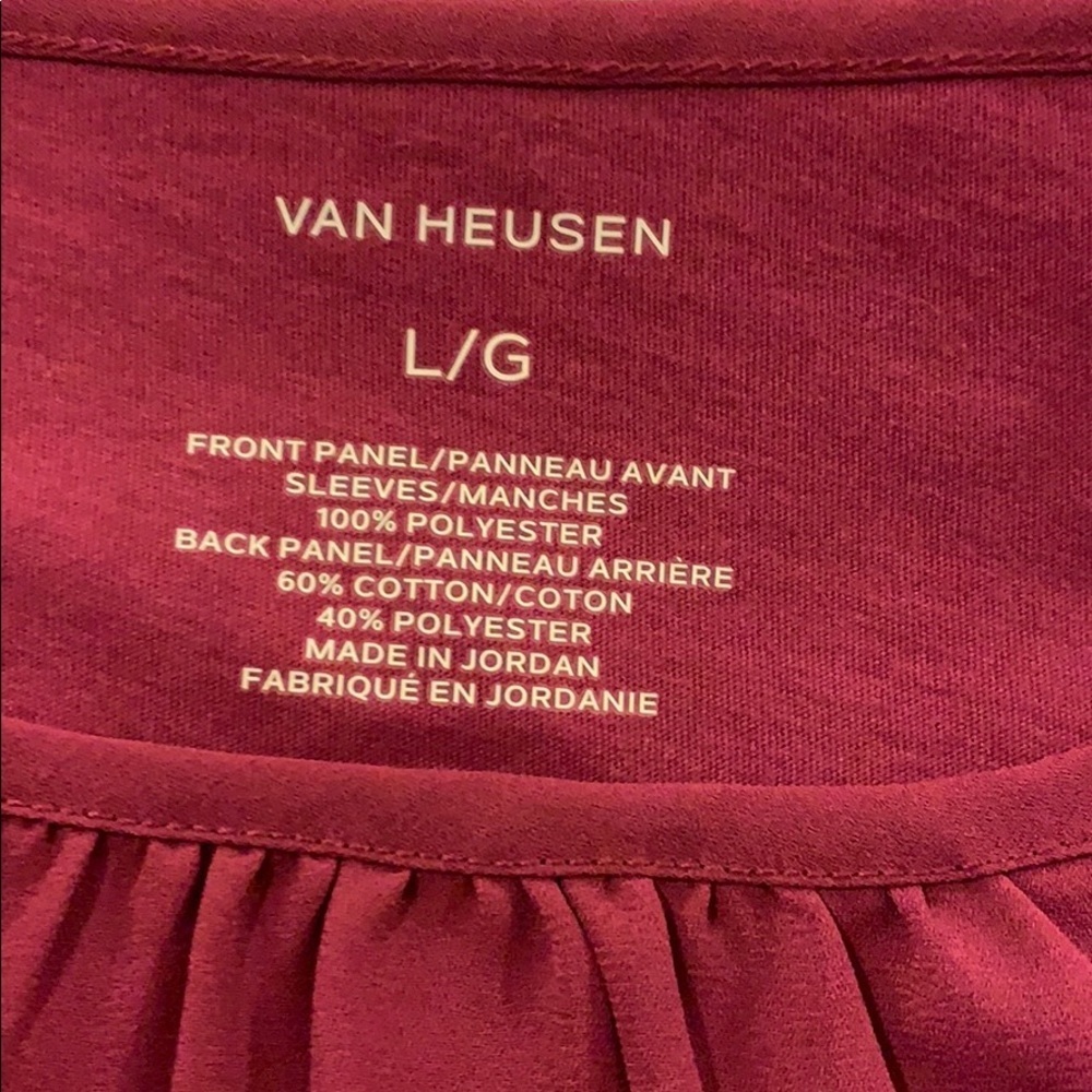 Van Heusen burgundy Top - Picture 3 of 6